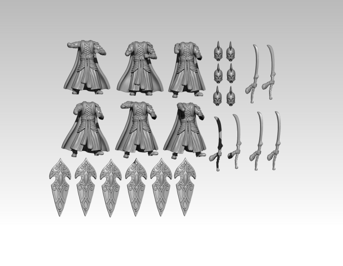 Elfs of hidden Hole mit Schwertern Set 1